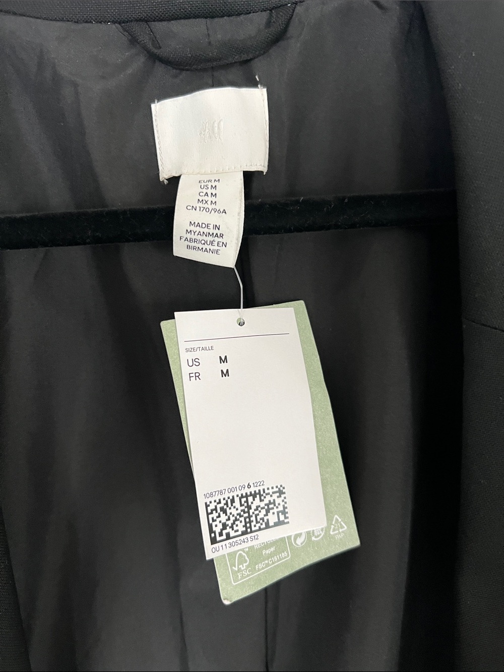 H&M Black Oversized Women's Blazer Jacket - Picture 2 of 2